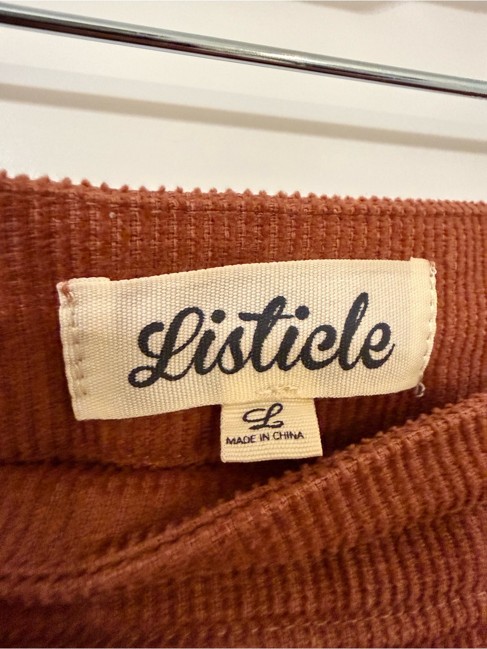 Listicle Rust Ruffle High-Low Skirt - Picture 8 of 8